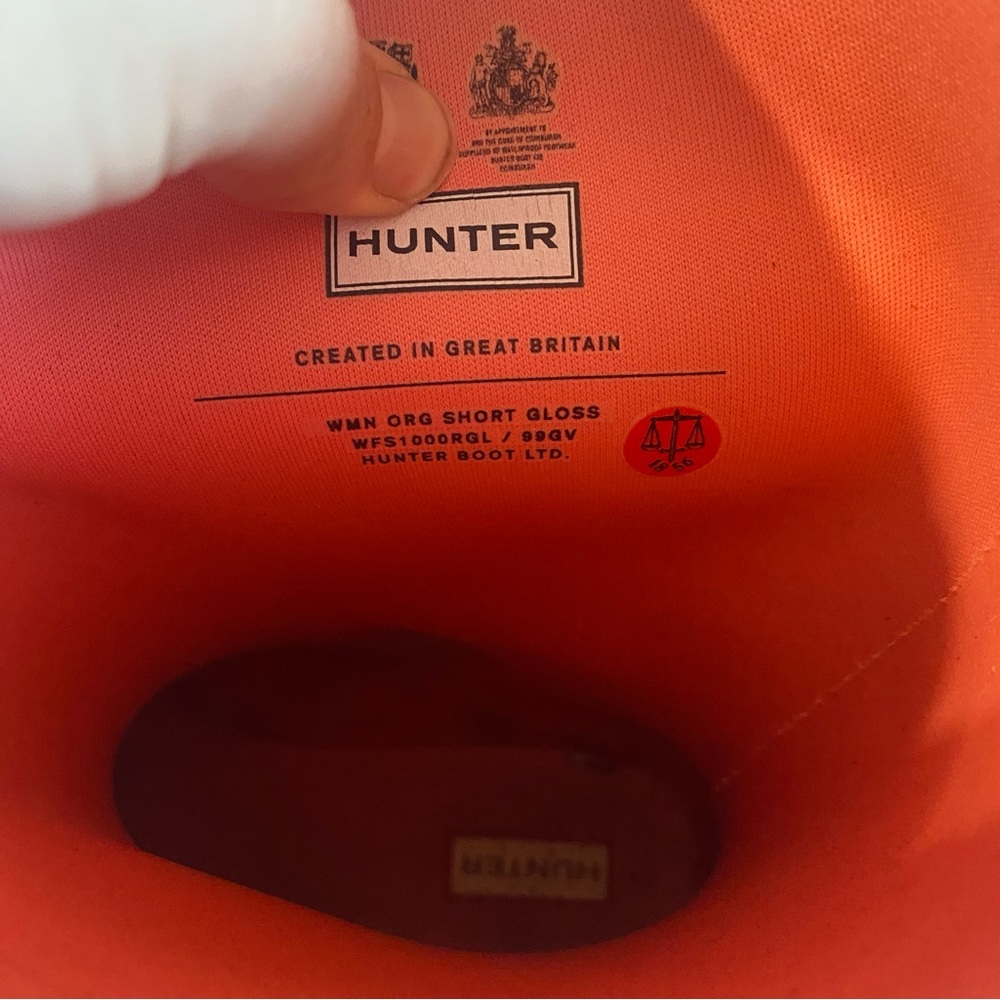 Hunter Women’s Original Short Pink Gloss Rain Boot Size 9 - Picture 5 of 10